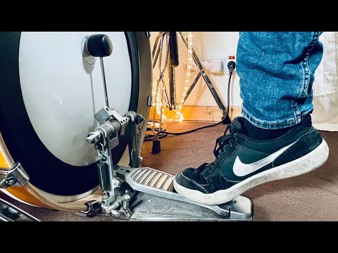 How to develop fast double strokes on the bass drum (sliding motion / heel up)