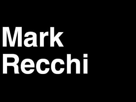 How to Pronounce Mark Recchi Boston Bruins NHL Hockey Player Runforthecube