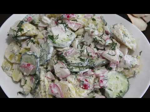 The tasties German Salad Recipe by Ufi Kitchen | Gurkensalat Recipe | Салат из Огурцы