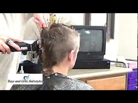 Perfect boys mohawk haircut with scissors and clippers video thumbnail