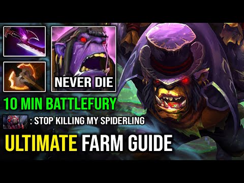ULTIMATE FARM GUIDE 10Min Battle Fury Pro Alchemist EZ Counter Brood Spiderling Dota 2