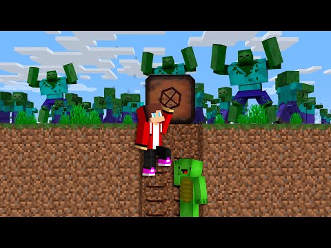 ZOMBIE APOCALYPSE vs Doomsday Bunker in Minecraft! Maizen JJ And Mikey