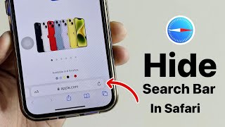 How to hide search Bar in Safari in iPhone || Get full view page in safari Browser