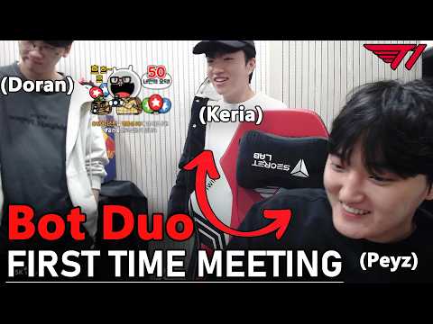 [ENG] Meet T1 Peyz! (And Watch T1 Crash His First Stream) ft. Doran, Keria, Oner, Untara