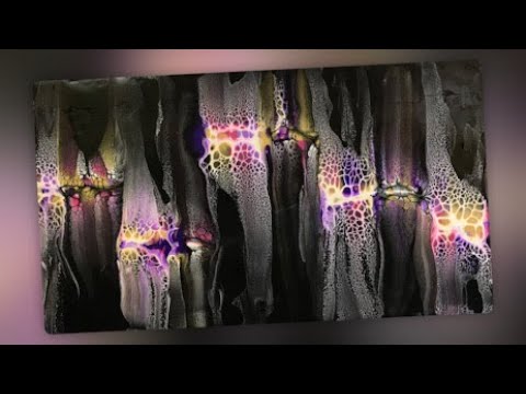 (317) Acrylic Fluid Painting - Staggered Swipe Pour