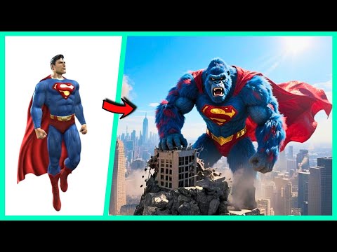 AVENGERS TRANSFORM TO GIANT KING KONG🔥AII Characters (marvel & DC) 2025🌟