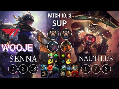 T1 Wooje Senna vs Nautilus Sup - KR Patch 10.13