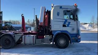 Scania R164 with Palfinger PK 23002 Crane truck/Truck wit hook lift truck for sale - Image 4 | Autoline SG Scania R164 with Palfinger PK 23002 Crane truck/Truck wit hook lift truck | Image 4 - Autoline