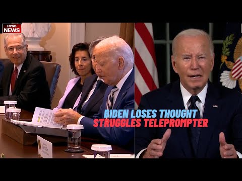 Biden Loses Train Of Thought, Stares Ahead, Struggles To Read Teleprompter