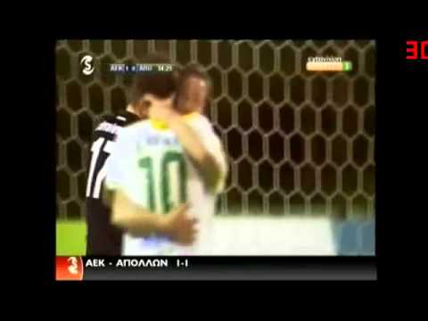 aek vs apollon 1 1 Highlights 15 01 12