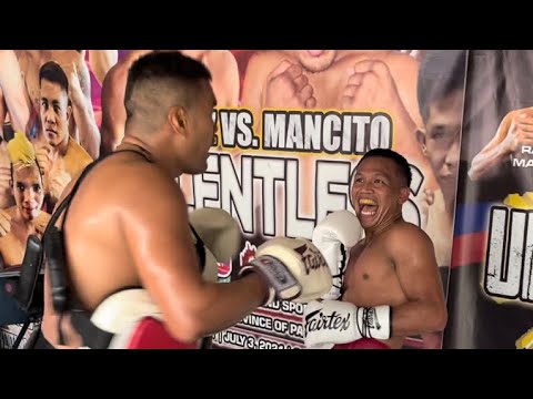 Sparring session/partner-play | Charly Suarez (11-0, 7 KOs) vs Coach Delfin Boholst