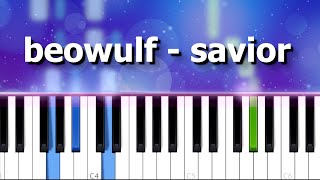 beowulf - savior (Piano tutorial)