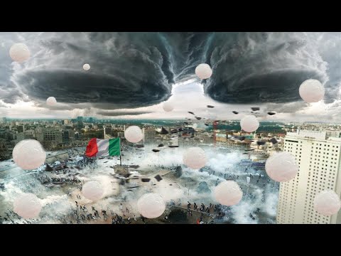 2 minutes ago! Italy in mourning - Everything froze! Hailstorm in Seregno