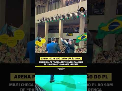 ARENA PACAEMBÚ | Milei chega ao palco da Convenção do PL ao som de “Panic Show”