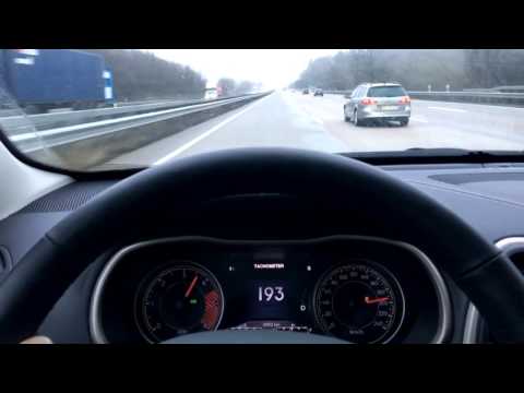 2015 Jeep Cherokee 2.2 200hp Top Speed 126mph Autobahn Chasing Porsche