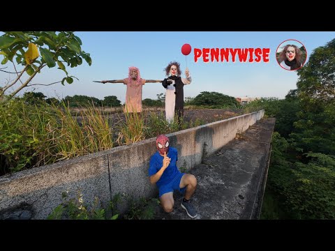 SPIDER-MAN Parkour Meets Serbian Dancing Lady & PENNYWISE on HALLOWEEN ( Horror Parkour POV )