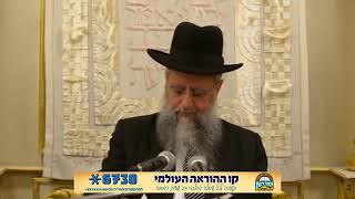 הרב דוד יוסף בדברים נוקבים ליום השואה והגבורה