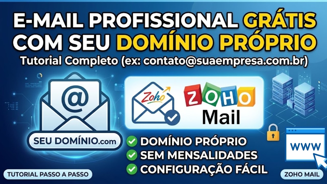 Como Criar E-mail Profissional GRATUITO com Domínio Próprio (Passo a Passo Zoho Mail)