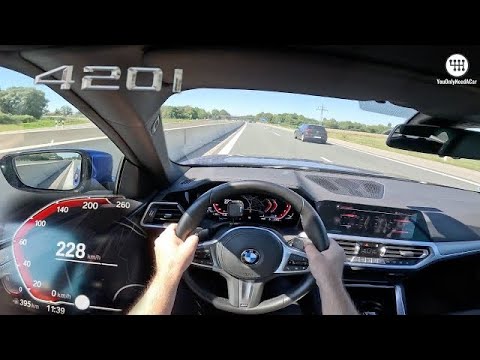 2023 BMW 420i (184Hp) G23 Cabrio Autobahn POV DRIVE