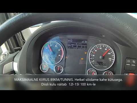 MAN TGX DIISEL-CNG kütuse kulu täis koormaga