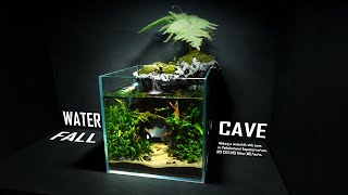 Plastic Cave and Waterfall Set Up in Aquarium: Co2-Free, Filter-Free, and Fertilizer-Free Approach