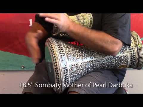 18.5'' Sombaty Mother of Pearl Darbuka - Demo