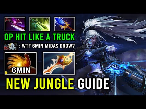 WTF First Item 6Min Midas Fast Jungle Drow Ranger Brutal Hit Like a Truck Dota 2