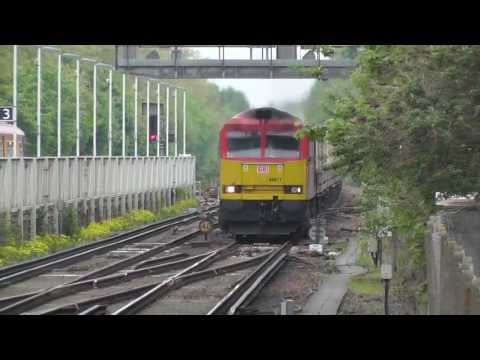 (HD) RARE - DB Schenkers 60017 Passes Through Woking With A 2Tone Working 5Z61 - 21/5/13