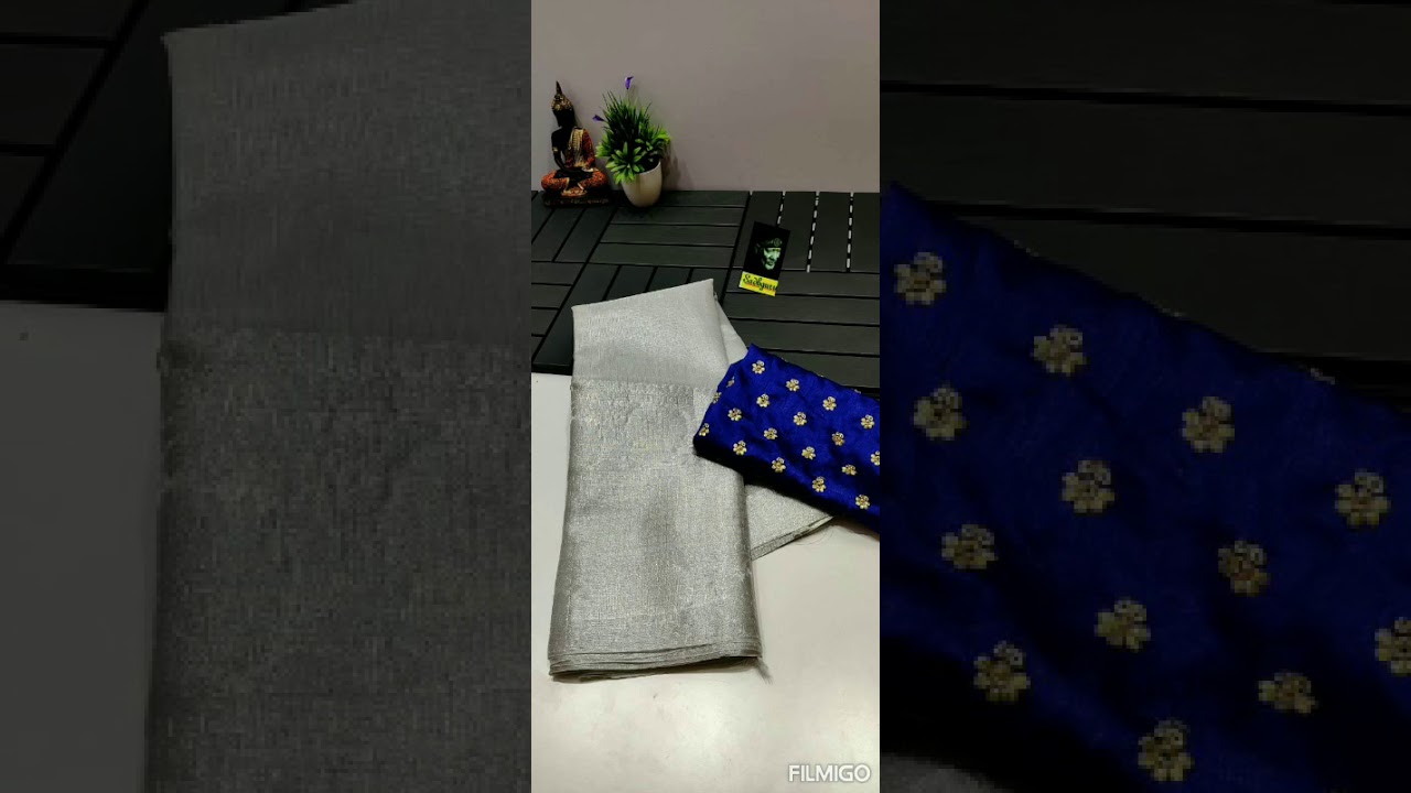 Watch video Price/- 1350 Beautiful Silver tissue Sarees With Blouse designs collection new arrival Now Price/- 1350 Beautiful Silver tissue Sarees With Blouse designs collection new arrival