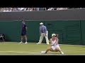 Aga Radwanska's amazing sit down backhand - Wimbledon 2014