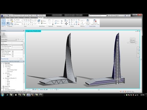 BIM - Revit 3D Massing 01 Organic High rise Building l Concept Tower