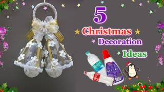 5 Easy Beautiful Christmas Decoration ideas from Plastic Bottle | DIY Christmas craft idea 36☃️