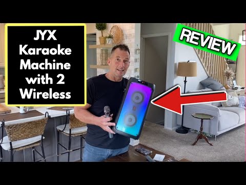 JYX Karaoke Machine with 2 Wireless Microphones