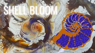 “Shell Bloom”- Nautilus Experiment- |Fluid Art|