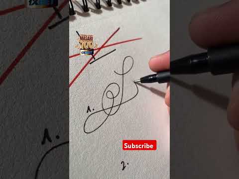 How to sign the letter L?♥️♥️#shorts #short #viralvideo #video #signature #name #art