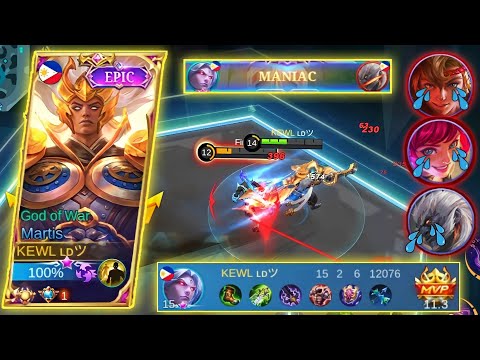 OFFLANE MARTIS BEST BUILD TO DESTROY STRONG HEROES IN RANK! | MARTIS BUILD AND EMBLEM 2022 | MLBB
