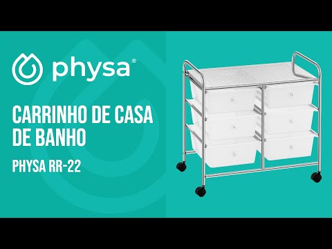 vídeo - Carrinho de casa de banho - 6 gavetas