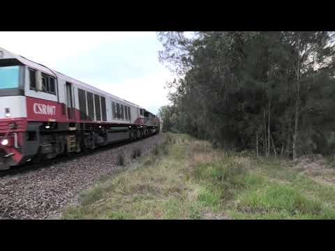CSR 007 + SCT 007 lifts a Down Northbound  SCT train out of Wallarobba crossing loop 16/11/20.