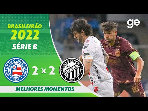 Gols e lances de Bahia x Operário