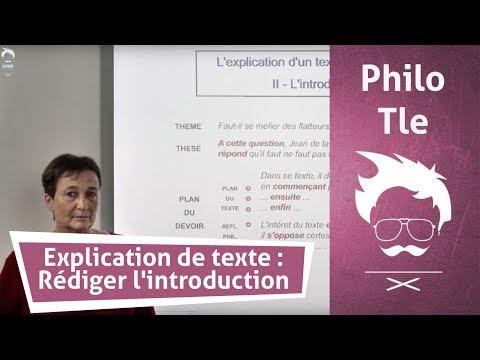 Philosophie - Terminale : Explication de texte : rédiger l'introduction