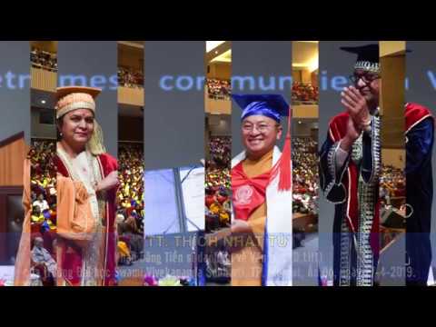 Thầy Nhật Từ nhận bằng TS danh dự về Văn học tại Ấn Độ, ngày 27-04-2019 