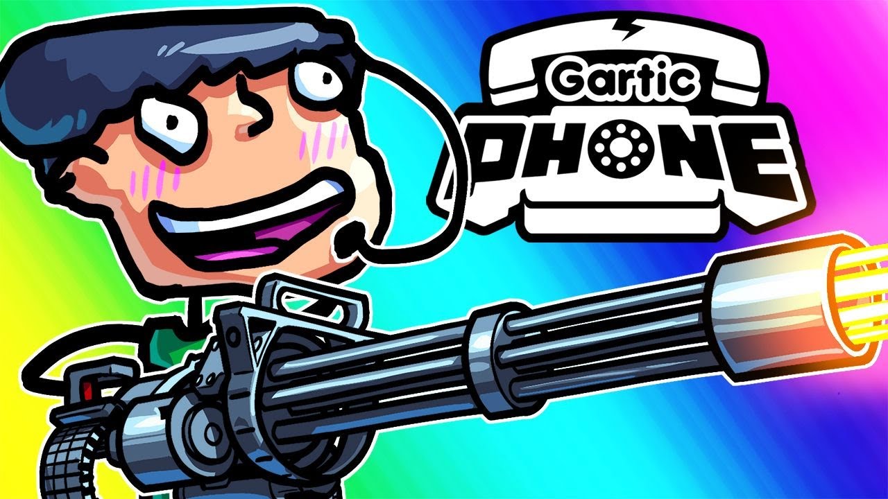 Gartic Phone Funny Moments - Our Censored Black Bars Are Actually Miniguns!!