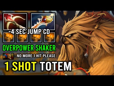 WTF 1 Shot Totem Solo Mid Earthshaker 4 Sec CD Skill Unlimited Jump 1 Hit Delete Dota 2