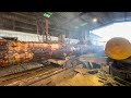 Sawing Massive 50 Foot Pine
