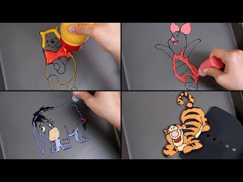 Disney Winnie the Pooh Pancake Art - Pooh, Piglet, Eeyore, Tigger