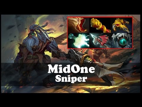 MidOne [Sniper] Dota 2 - 1190 Electric Range + SingSing [Slark]