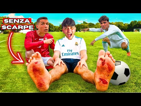 Ci alleniamo come CRISTIANO RONALDO a PIEDI NUDI!😱⚽️