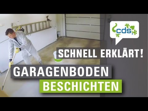 Bodenbeschichtung aus Epoxidharz für Garagenboden-, Keller oder Werkstattboden.