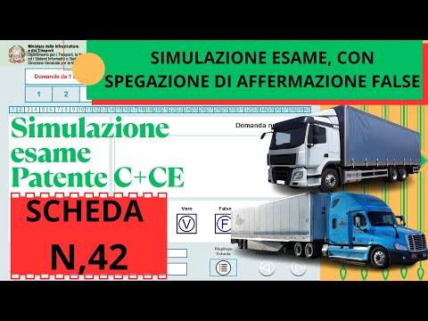 Quiz patente C - CE Simulazione esame, scheda N. 42