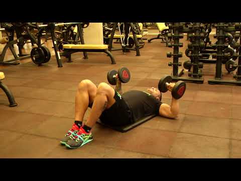 Supino reto com halteres no solo